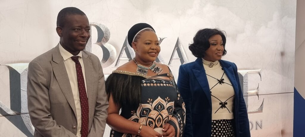 Cabinet Ministers Savannah Maziya and Bongani Nzima, Senator Pholile Dlamini Shakantu, and Senate President Lindiwe Dlamini at the BakaNgwane media preview. Photo by Adekunle Owolabi.