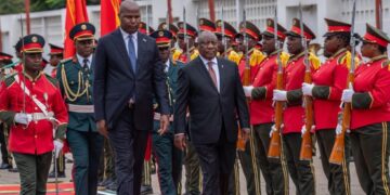 President Cyril Ramaphosa and President Daniel Chapo during the 4th Session of the South Africa–Mozambique Bi-National Commission in Maputo. Photo credit: [SA Government].