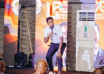 Mdura delivers a standout performance at the Zed Laugh Festival in Lusaka, Zambia, joining top African comedians in a night of laughter. Photo credit: Mdura