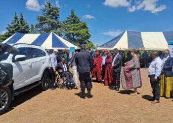UK High Commissioner H.E. Martine Sobey engaging with Lesotho government officials during International Day of Persons with Disabilities at Pitso House. Photo by UK in Lesotho