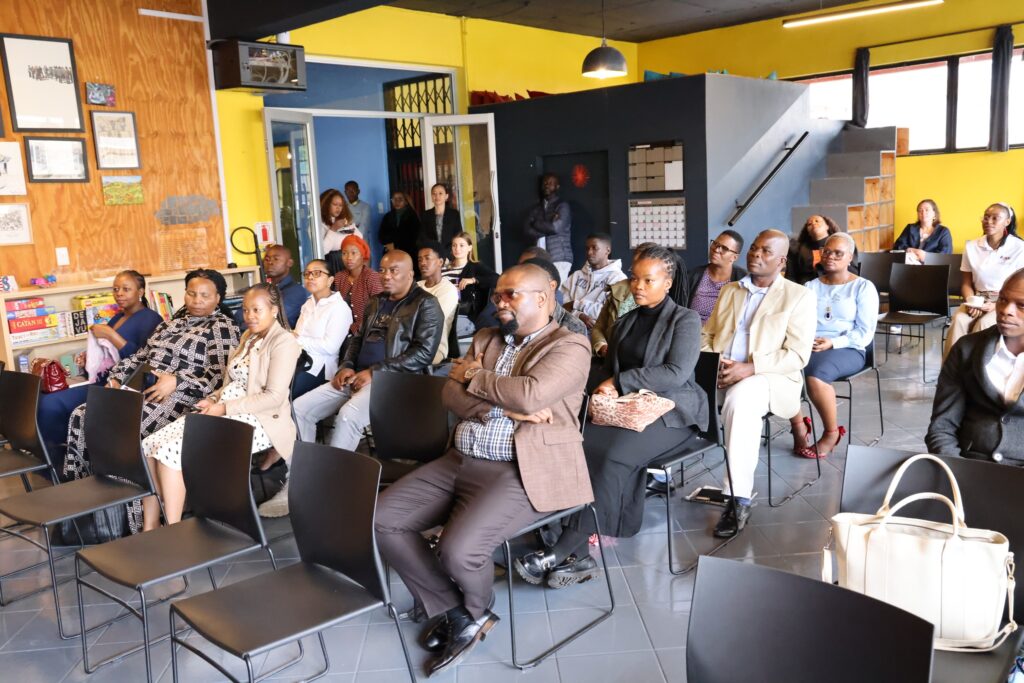 Dr. Rejoice Maseko and Sabelo Dlamini, Enactus Eswatini Country Leader, seated with other participants during the launch of the U.S. Alumni Grant at American Corner Mbabane. Photo credit: U.S. Embassy Eswatini