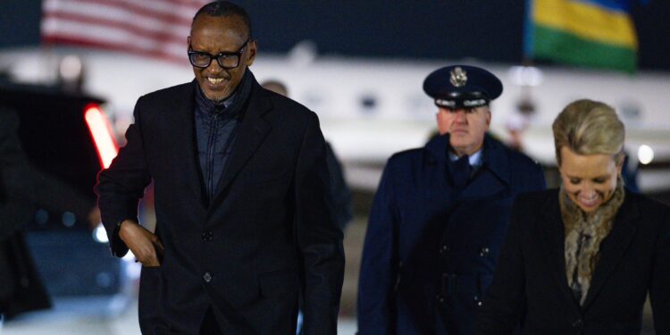 Rwandan President Paul Kagame arrives in Washington, D.C., ahead of meetings with U.S. President Donald Trump and the signing of the Washington Accord.