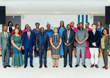 Her Majesty Queen Masenate Mohato Seeiso during her visit to Rwanda while leading the high level Gavi Mission focused on strengthening child and adolescent health systems.