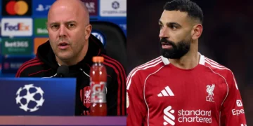 Arne Slot and Mohamed Salah