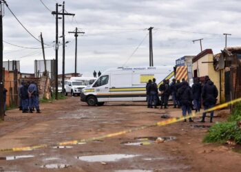 Gauteng forensic investigators at the crime scene at Bekkersdaal on 21 December 2025. Picture: Nigel Sibanda / The Citizen