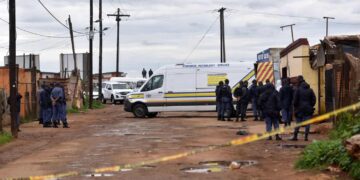 Gauteng forensic investigators at the crime scene at Bekkersdaal on 21 December 2025. Picture: Nigel Sibanda / The Citizen