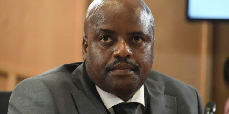 EMPD deputy chief Julius Mkhwanazi testifies before the Madlanga commission at Brigitte Mabandla Judicial College in Pretoria on 3 December 2025. Picture: Gallo Images / Frennie Shivambu