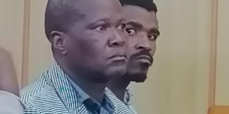 Mkhululi Edward Zwane (looking ahead) at the Mbabane Magistrates Court. Photo by Sithembiso Sihlongonyane