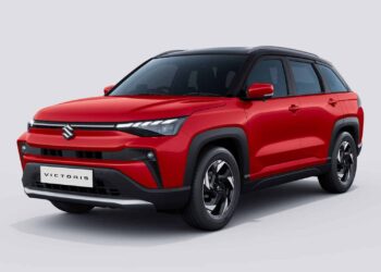 Victoris will be called Across in South Africa, a name used in Europe on a rebadged version of the Toyota RAV4. Image: Maruti Suzuki