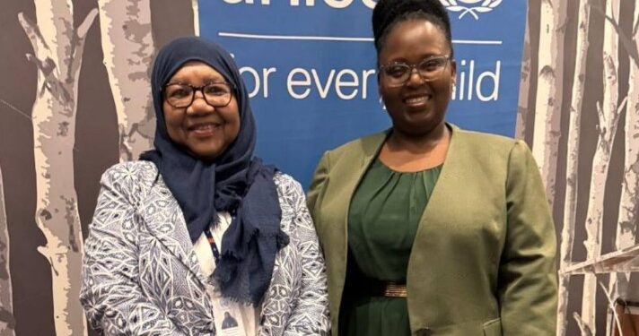 Nombulelo Dlamini, Director of the National Population Unit, and Amina Mohammed, UNICEF Representative, during the 2025 Annual Review Meeting. Photo by Ministry of Economic Planning and Development.