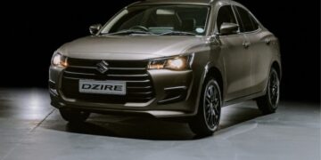 Exterior of the updated Suzuki DZire. Photo credit: Suzuki SA