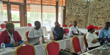 EA Board Members and Secretariat attending the two day strategic retreat at Magadzavane Lodge in the Lubombo Region