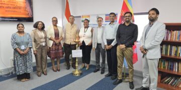 High Commissioner N Ram Prasad together with National Project Officer Mandisa Zwane, Sithabile Mlipha, Dr Bethusile Mahlalela from UNESCO, Dr Swapnika from the Indian diaspora and High Commission Second Secretary Sriram during the ceremony in Mbabane marking Deepavali’s inscription on UNESCO’s heritage list. Photo: India High Commission Mbabane