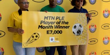 Nsingizini Hotspurs captain Neliswa Tiger Dlamini the MTN Premier League player of the month
