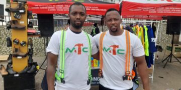 Thabo Kunene, MTC's finance director, and Sifundo Dlamini, the sales director. Photo by Nkosingiphile Myeni