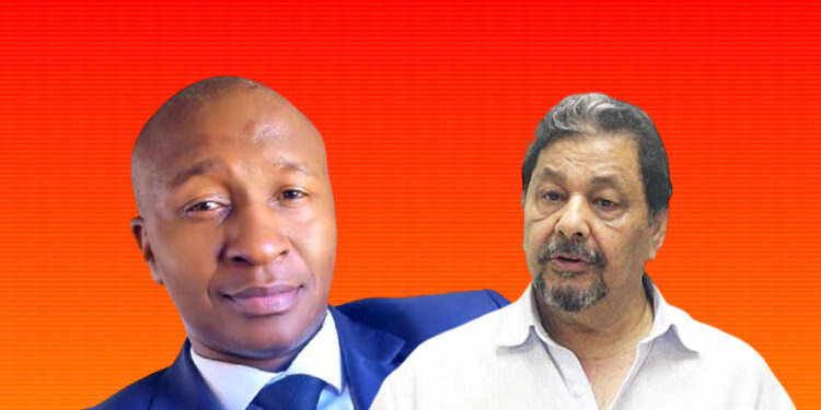 Funduzi Forensic Services director Zakhele Dlamini and AvaPharm director Kareem Ashraf pictured in a photo collage used as a banner illustration. Graphic by Adekunle Owolabi.