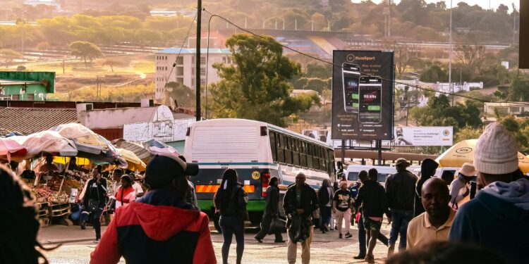 Bustling Street Scene in Mbabane, Photo by Khaya Motsa