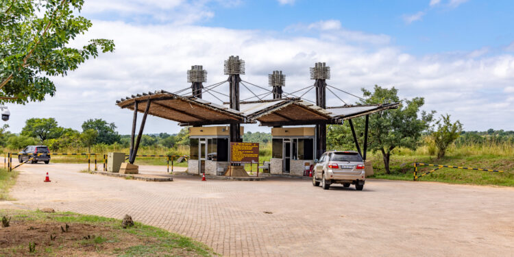Entrance to Kruger National Park managed by SANParks