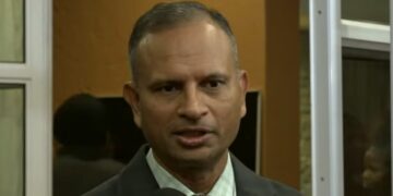 Indian High Commissioner to Eswatini, Shri N. Ram Prasad, speaking to the red carpet at the National Media Awards. Photo credit: Screengrab from the interview