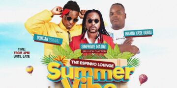 The official Summer Vibe poster for the Espinho Rest and Lounge festive celebration in Siteki