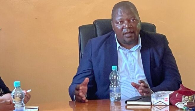 District Administrator Mr. Ts'epo Lethobane addressing preparations for the expected influx of deportees ahead of the Christmas season. Photo credit: LENA