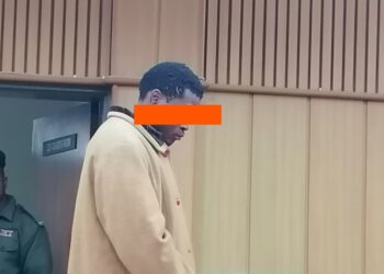 Gcina Dlamini appears in the dock at the Mbabane Magistrates Court after being charged with contravening the Sexual Offences and Domestic Violence Act following an incident at Makholokholo.