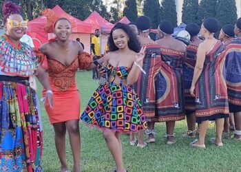 Festival goers dressed in colourful attire enjoy performances during the fourth edition of the Makoti Festival held at Malkerns Country Club in April 2025.