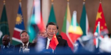 President of China Xi Jinping looks on at the China-Africa Leaders' Roundtable Dialogue on the last day of the BRICS Summit, in Johannesburg, South Africa, August 24, 2023. REUTERS/Alet Pretorius/Pool