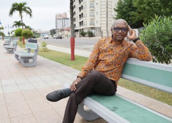 Ras Mubarak during his Pan African road journey while in Equatorial Guinea. Photo credit Ras Mubarak