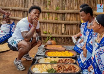 IShowSpeed exploring Eswatini’s heritage at Mantenga Nature Reserve and Cultural Village. Photo by Eswatini Tourism