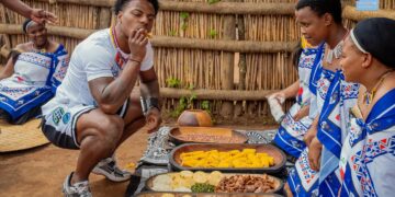 IShowSpeed exploring Eswatini’s heritage at Mantenga Nature Reserve and Cultural Village. Photo by Eswatini Tourism