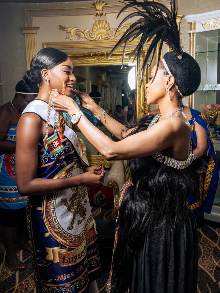 Luyanda Zuma with Her Royal Highness Queen LaNgangaza during the Incwala festivities. Photo: Lelo Zuma / Facebook