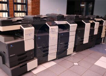 Recovered Bizhub Konica Minolta machines in the Mpaka theft case. Photo credit Mbabane Police