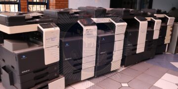 Recovered Bizhub Konica Minolta machines in the Mpaka theft case. Photo credit Mbabane Police
