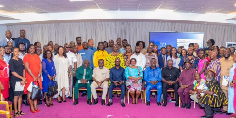 Stakeholders from across Ghana’s tourism industry pose for a group photo during the Ghana Tourism Authority’s first stakeholder engagement meeting for 2026 held in Accra on Monday, 12 January 2026. Photo credit: Ghana Tourism Authority