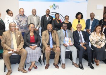 Minister for Health Mduduzi Matsebula pictured with members of the newly commissioned Eswatini Health and Human Research Review Board and officials from the Ministry of Health during the commissioning ceremony held on Monday. Photo Ministry of Health