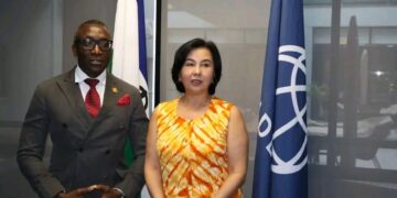 UNFPA Representative to Lesotho John Kennedy Mosoti meets with World Bank Country Director Dinara Djoldosheva in Maseru to discuss strengthening collaboration on health, protection and data initiatives. Photo by UNFPA Lesotho
