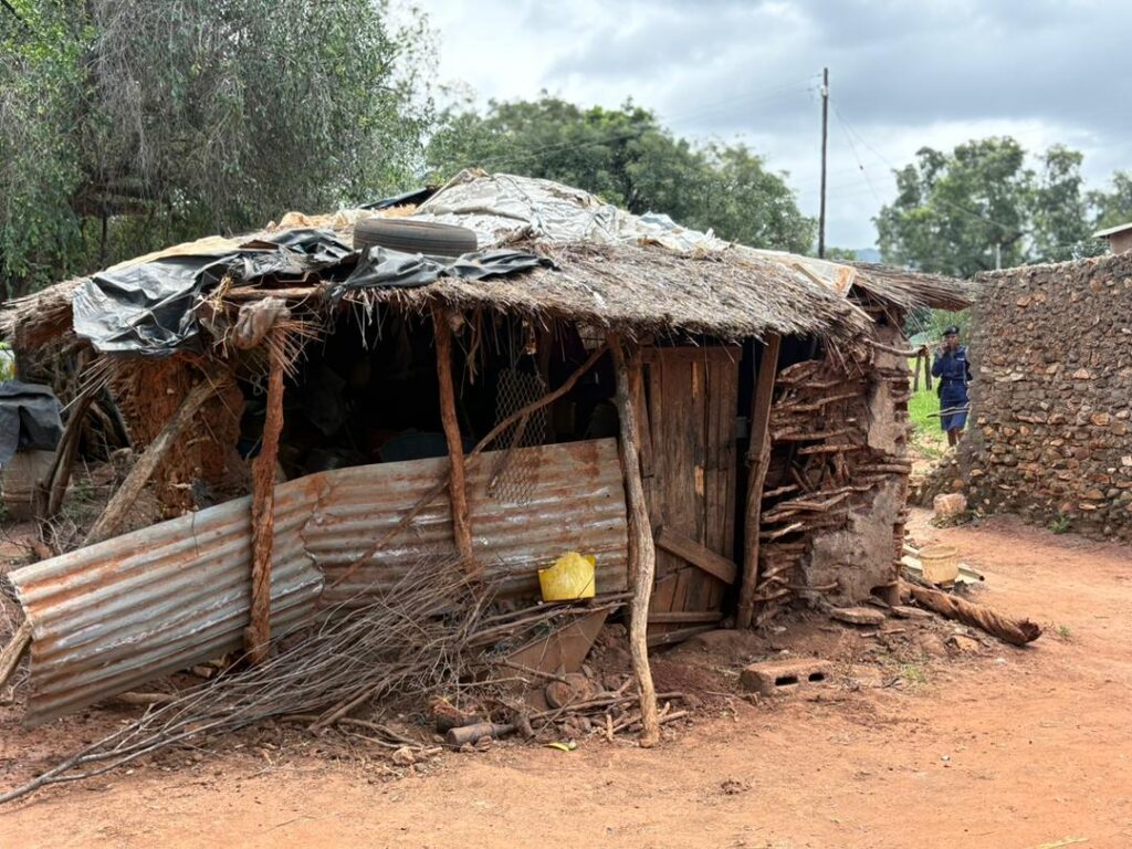Some of the houses damaged by persistent rains in the Maphilongo area under the Siphofaneni Inkhundla. Photo credit: The Deputy Prime Minister’s Office Eswatini