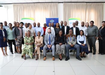 Officials from Eswatini government agencies, the United States Embassy and other stakeholders pose for a group photo during the Workshop on Developing Asset Recovery Guidelines on International Cooperation. Photo by U.S. Embassy Eswatini