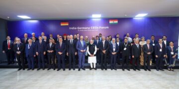 Modi and Merz meet with leading CEOs from India and Germany to boost trade, investment, and technological collaboration. Photo by X/@narendramodi