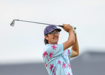 VAALPARK, SOUTH AFRICA - APRIL 8: Louis Liebenberg during round 1 of the Q School Finals at Heron Banks Golf & River Resort on April 8, 2025 in Vaalpark, South Africa. EDITOR'S NOTE: For free editorial use. Not available for sale. No commercial usage. (Photo by Carl Fourie/Sunshine Tour)