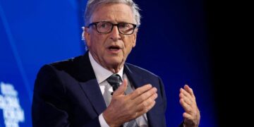 Bill Gates speaks at the annual Bloomberg Philanthropies Global Forum in Manhattan, New York City, U.S., September 24, 2025.REUTERS/Caitlin Ochs/File Photo