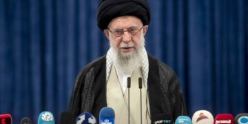 Iranian Supreme Leader Ayatollah Ali Khamenei addresses the media in Tehran on June 28, 2024. Majid Saeedi/Getty Images