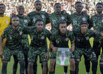 The Nigerian squad poses together ahead of their third-place match against Egypt at AFCON 2025 in Casablanca.