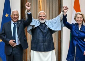 The European Union and India have finalised a landmark free trade deal. Photo by Sajjad Hussain/AFP