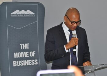 BE President Mvuselelo Fakudze speaking at the organisation’s 2026 Annual Reflections gathering. Photo spplied.