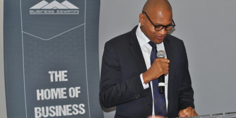 BE President Mvuselelo Fakudze speaking at the organisation’s 2026 Annual Reflections gathering. Photo spplied.