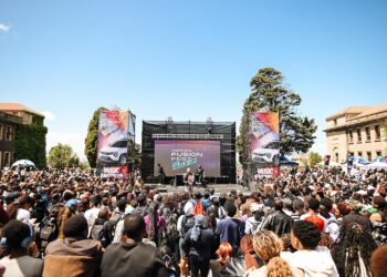 Mahindra Fusion Fest 2026 build up kicks off at the University of Cape Town. Photo by Mahindra.