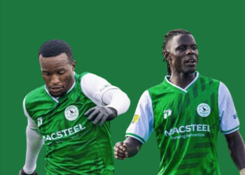 Former Nsingizini Hotspurs players, Joel Madondo and Sambulo Simelane. Photo by Nsingizini Hotspurs official page and graphics by Adekunle Owolabi.