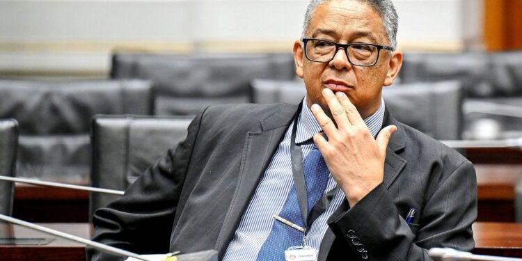 Former Independent Police Investigative Directorate head Robert McBride testifies before Parliament’s ad hoc committee established to investigate allegations made by KwaZulu-Natal police commissioner Lieutenant General Nhlanhla Mkhwanazi. (Photo: Phando Jikelo / RSA Parliament)